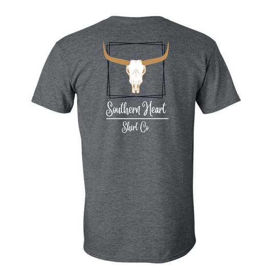 Cow Skull- Southern Heart Shirt Co- Made to order
