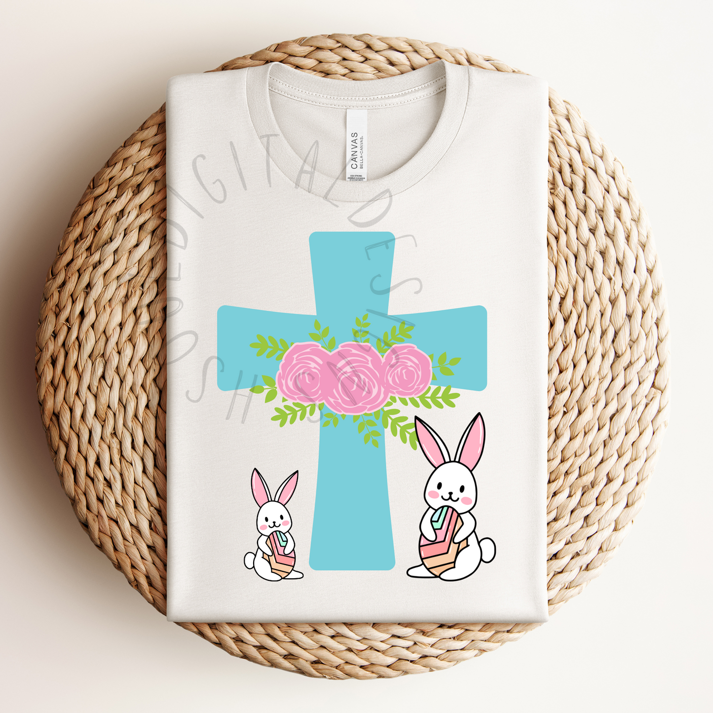 Easter Cross & Bunnies DIGITAL DOWNLOAD