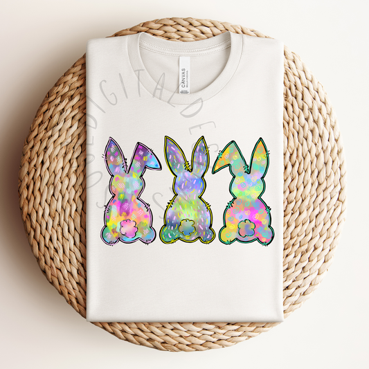 Easter Bunnies Tye Dye  DIGITAL DOWNLOAD