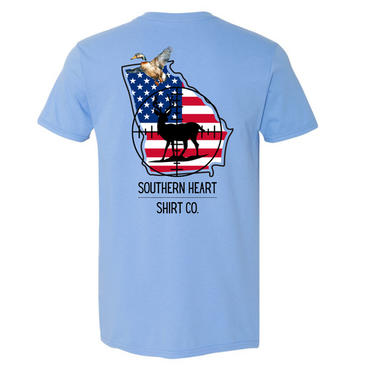 USA Georgia Flag- Southern Heart Shirt Co- Made to order