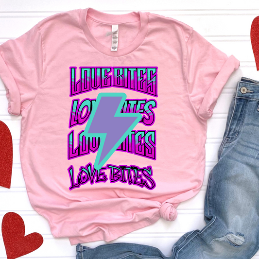 Love Bites Retro Valentines Day Shirt- Made to Order